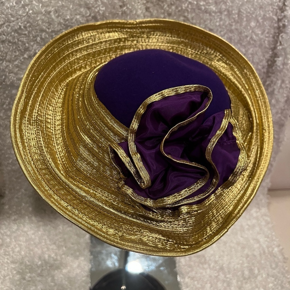 Lilly Mendal 1950's Women's Vintage Felted 100% Wool Doeskin Derby/Church Hat